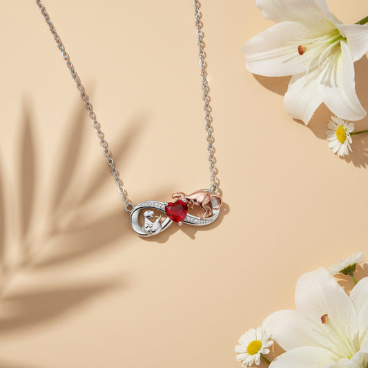 High-end Diamond-studded Necklace With A Side Chain