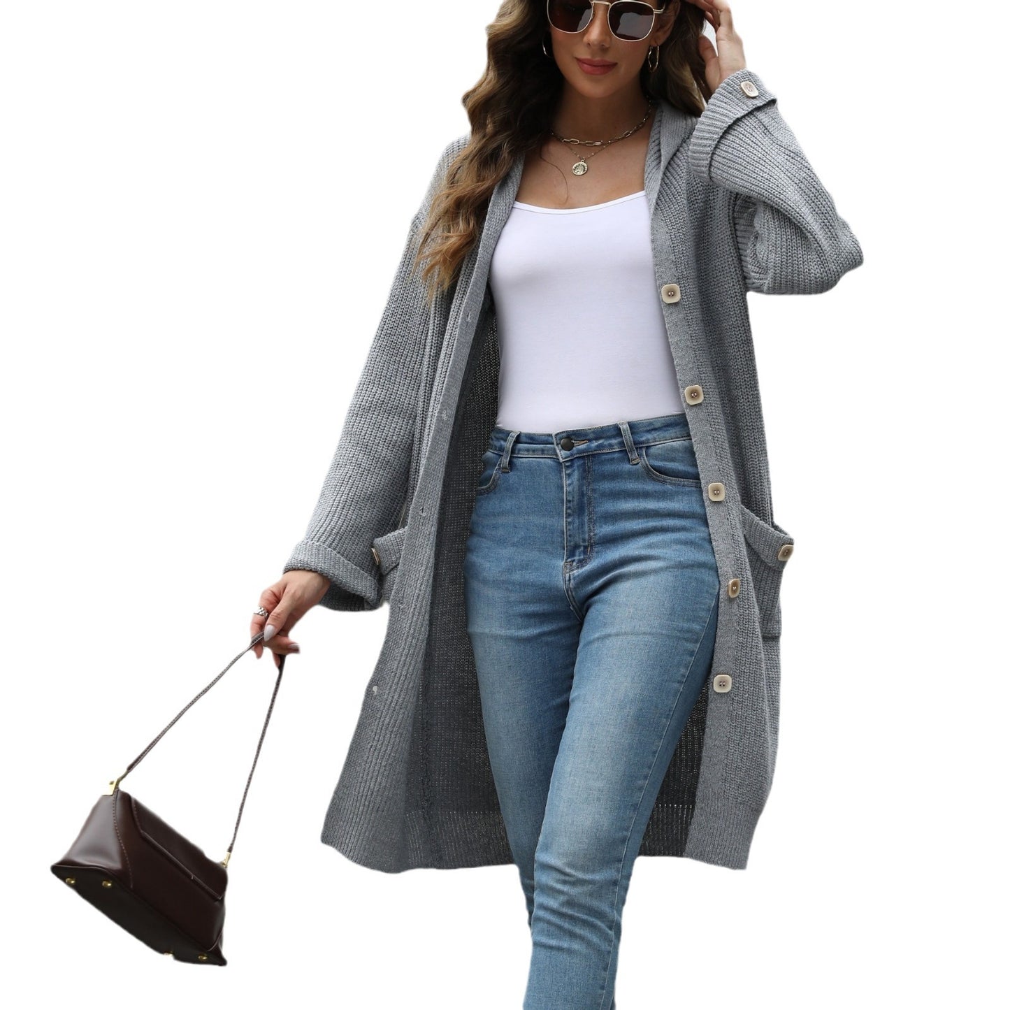 Autumn And Winter Clothing Loose Solid Color Sweater