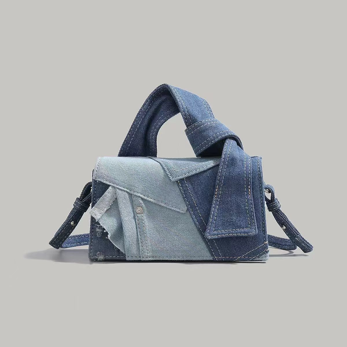 Simple Denim Fabric High-end Feel Bag For Women