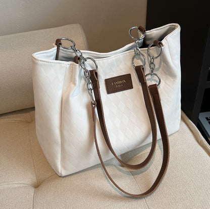 Rhombus Pattern Totes Chain Shoulder Bag For Women