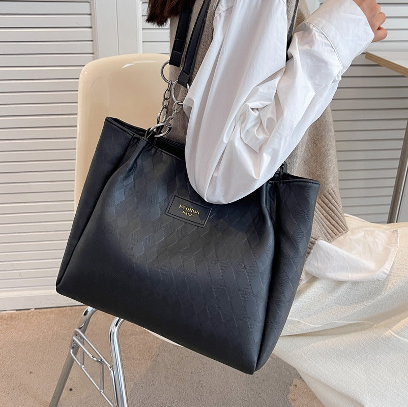 Rhombus Pattern Totes Chain Shoulder Bag For Women