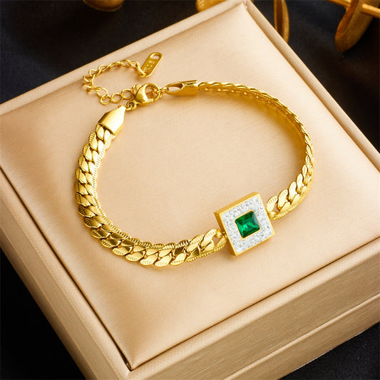 Womens Titanium Steel Bracelet Light Luxury Niche And Vintage