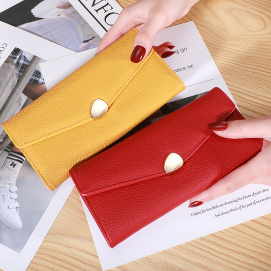 Women's Lychee-pattern Clutch Wallet Fashionable