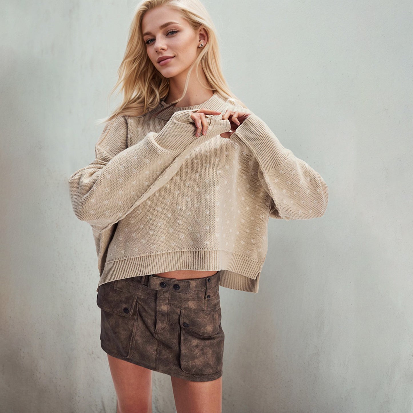 Women's Fashion Round Neck Sweater