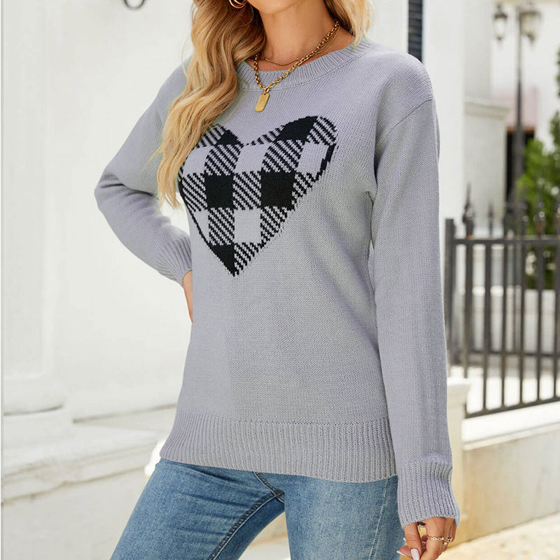 Women's Loose Sweater Round Neck Fashion Pullover