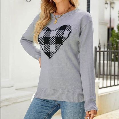 Women's Loose Sweater Round Neck Fashion Pullover
