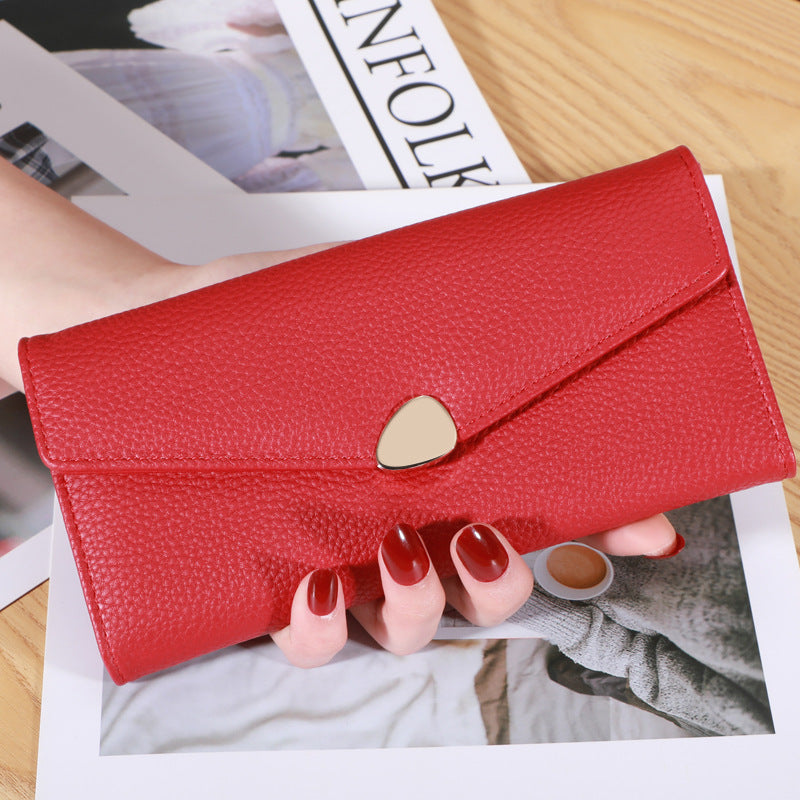 Women's Lychee-pattern Clutch Wallet Fashionable