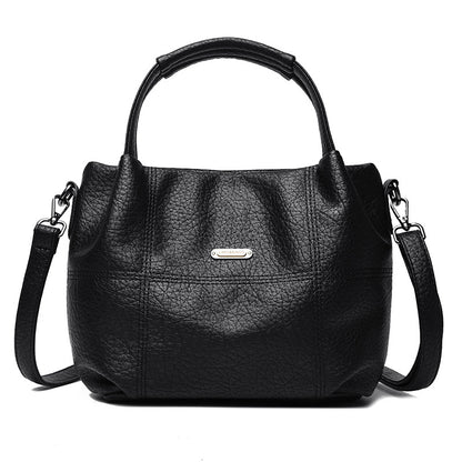 High-capacity Womens Soft Leather Shoulder Bag