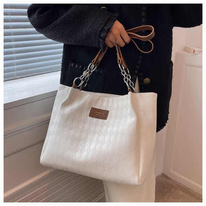 Rhombus Pattern Totes Chain Shoulder Bag For Women