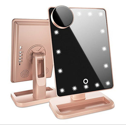 Touch Screen Makeup Mirror With LED Light Bluetooth