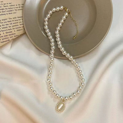 Cat's Eye Pearl Necklace For Women