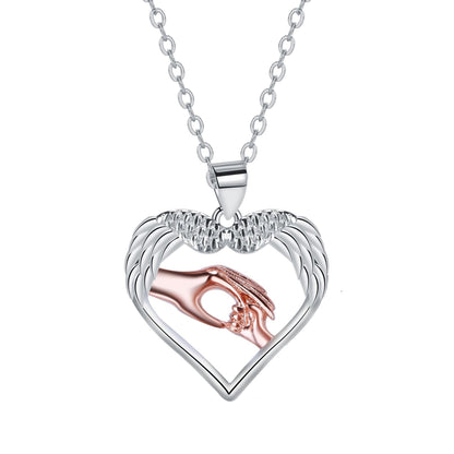 Original High-End Parent-Child Handshake Necklace