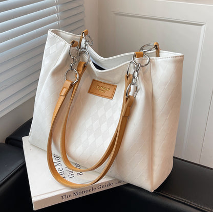 Rhombus Pattern Totes Chain Shoulder Bag For Women