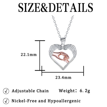 Original High-End Parent-Child Handshake Necklace